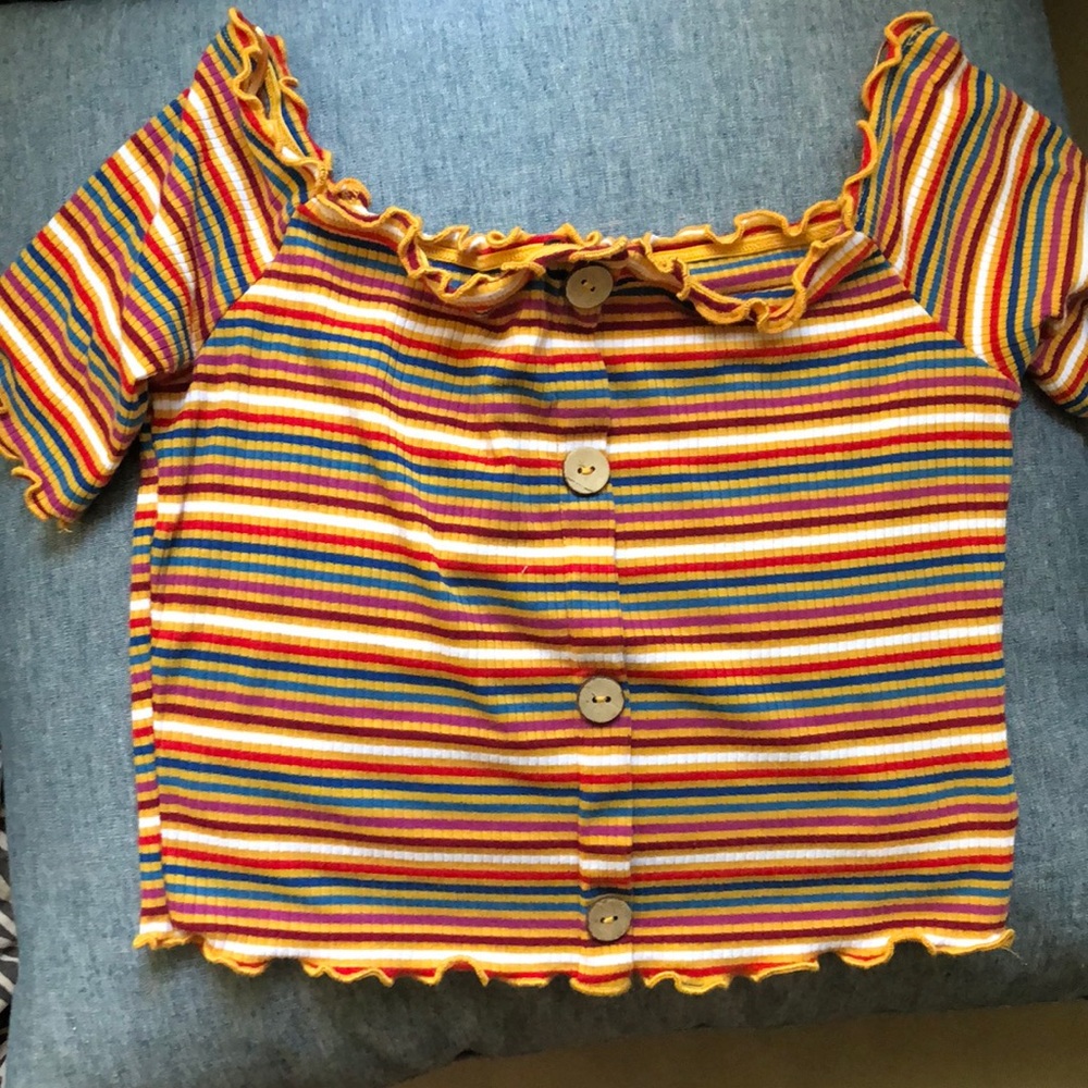 NEW Knit crop top side Medium